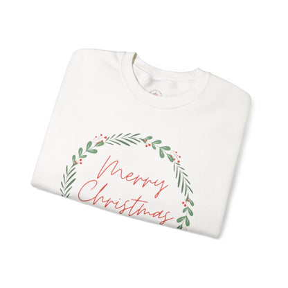 Merry Christmas Crewneck Sweatshirt, Cozy Holiday Style, Unisex Sweatshirt, Christmas Gift, Winter Apparel, Festive Clothing