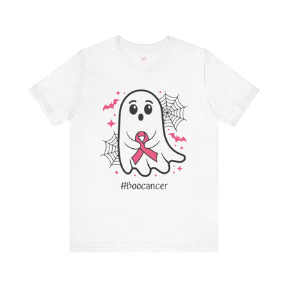 Cute Ghost #Boocancer Unisex T-Shirt, Halloween Tee, Breast Cancer Awareness, Fun Gift, Soft Cotton Top, Casual Wear