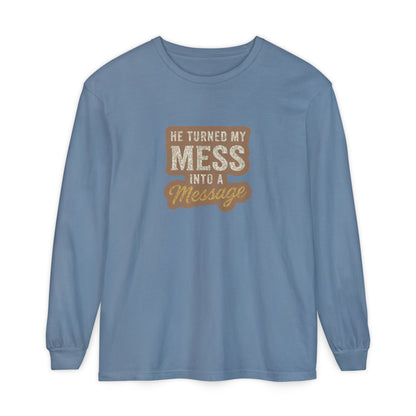He Turned My Mess Into My Message Sweatshirt | Faith & Grace Christian Shirt – Bougie Pumpkin Boutique - The Bougie Pumpkin Boutique