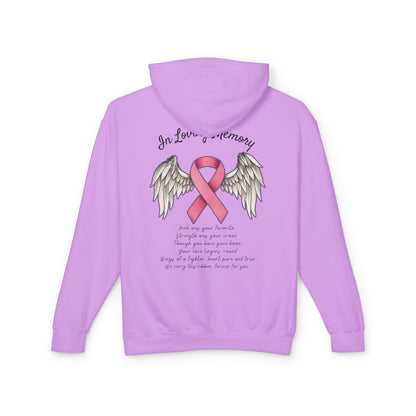 In Loving Memory Lightweight Hoodie, Memorial Hoodie, Breast Cancer Awareness Sweatshirt, Gift for Loved Ones, Fundraiser Apparel