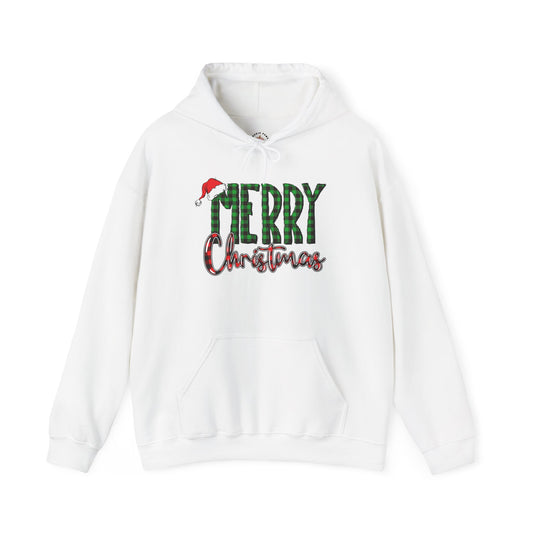 Merry Christmas Hooded Sweatshirt, Festive Holiday Apparel, Winter Warmth, Cozy Gift, Unisex Christmas Sweater, Seasonal Comfort