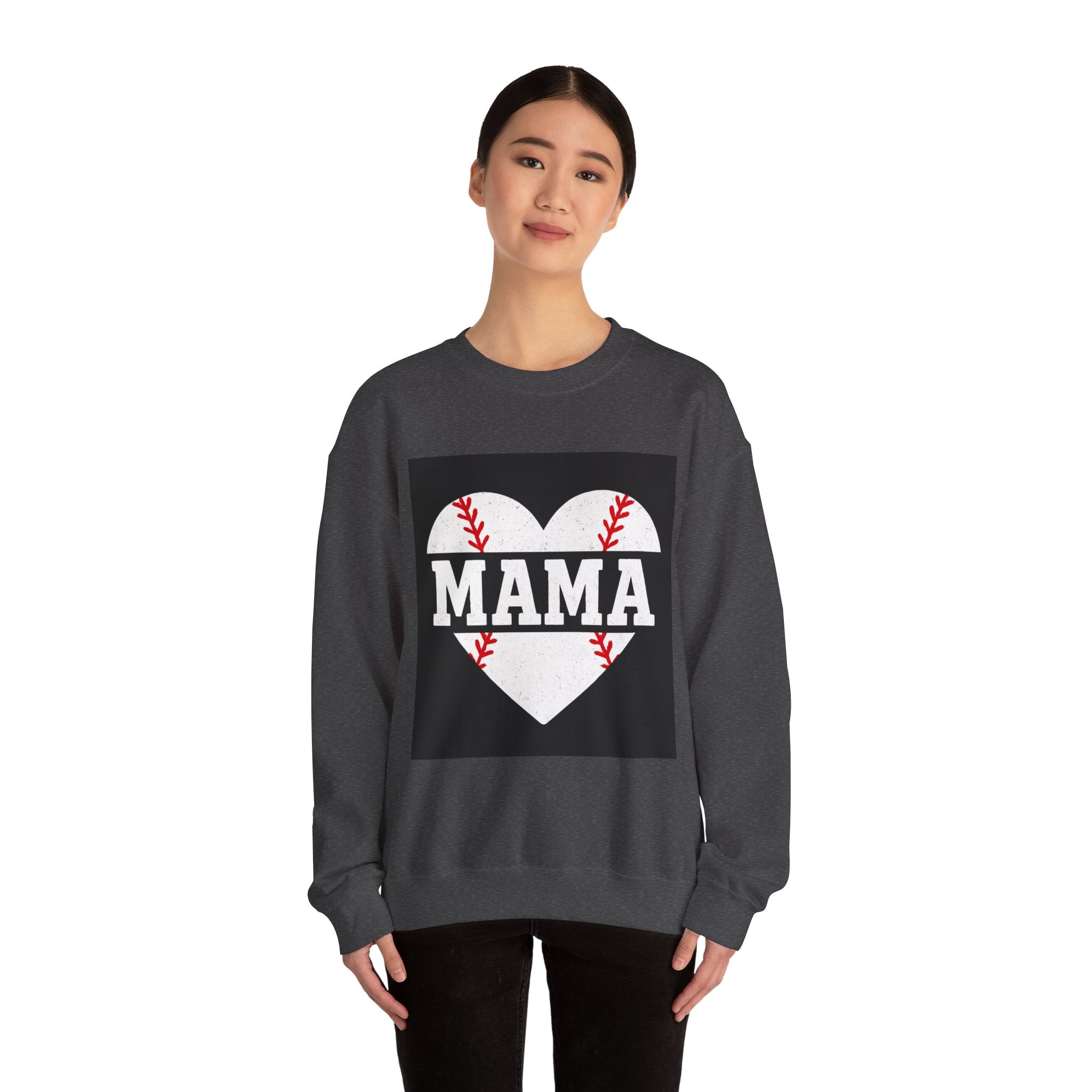 Baseball Mama Sweatshirt | Game Day Heart Design | Sports Mom Apparel – The Bougie Pumpkin Boutique