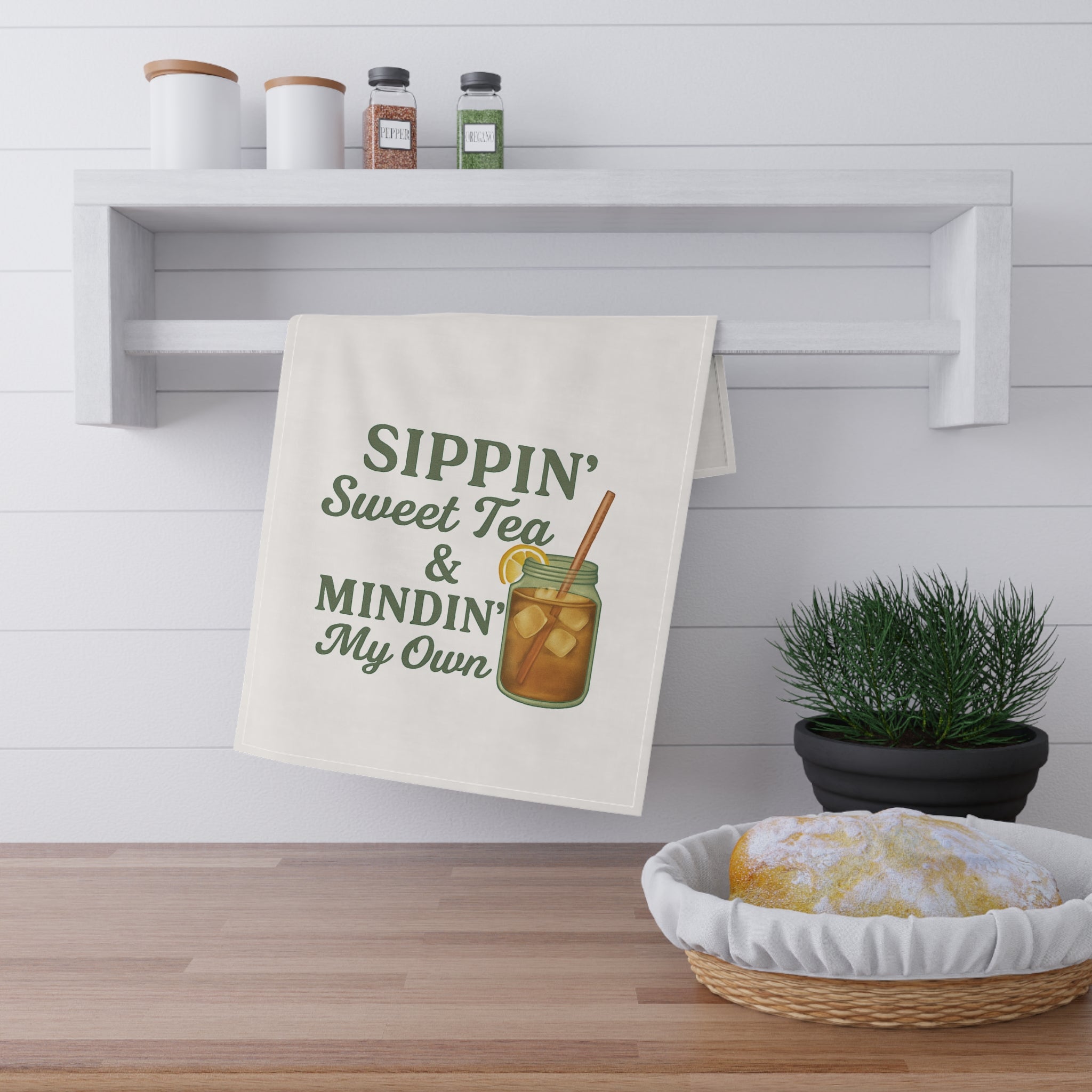 Sippin' Sweet Tea Kitchen Towel - Perfect for Home and Gifts