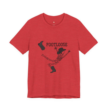Footloose Skeleton Tee, Fun Graphic Shirt, Halloween Costume Top, Dance Party Apparel, Unisex Halloween Shirt, Gift for Dancers