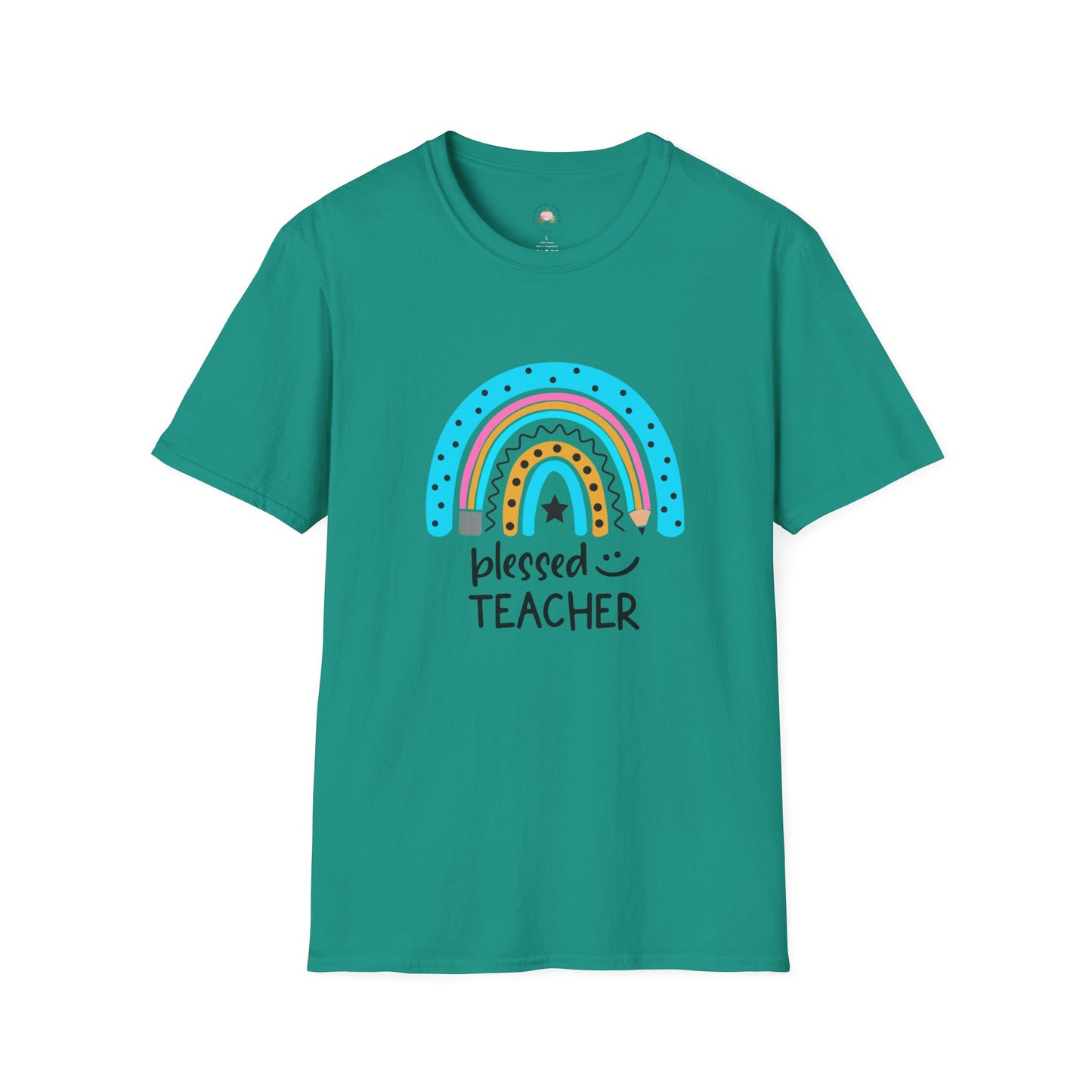 Rainbow Blessed Teacher T-Shirt, Teacher Gift, Inspirational Tee, Unisex Shirt, Back to School Fashion, Educator Appreciation