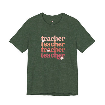 Teacher Vibes Unisex Jersey Tee - Perfect Gift for Educators, Teacher Appreciation, Classroom Style, Graduation Gift, Everyday Wear