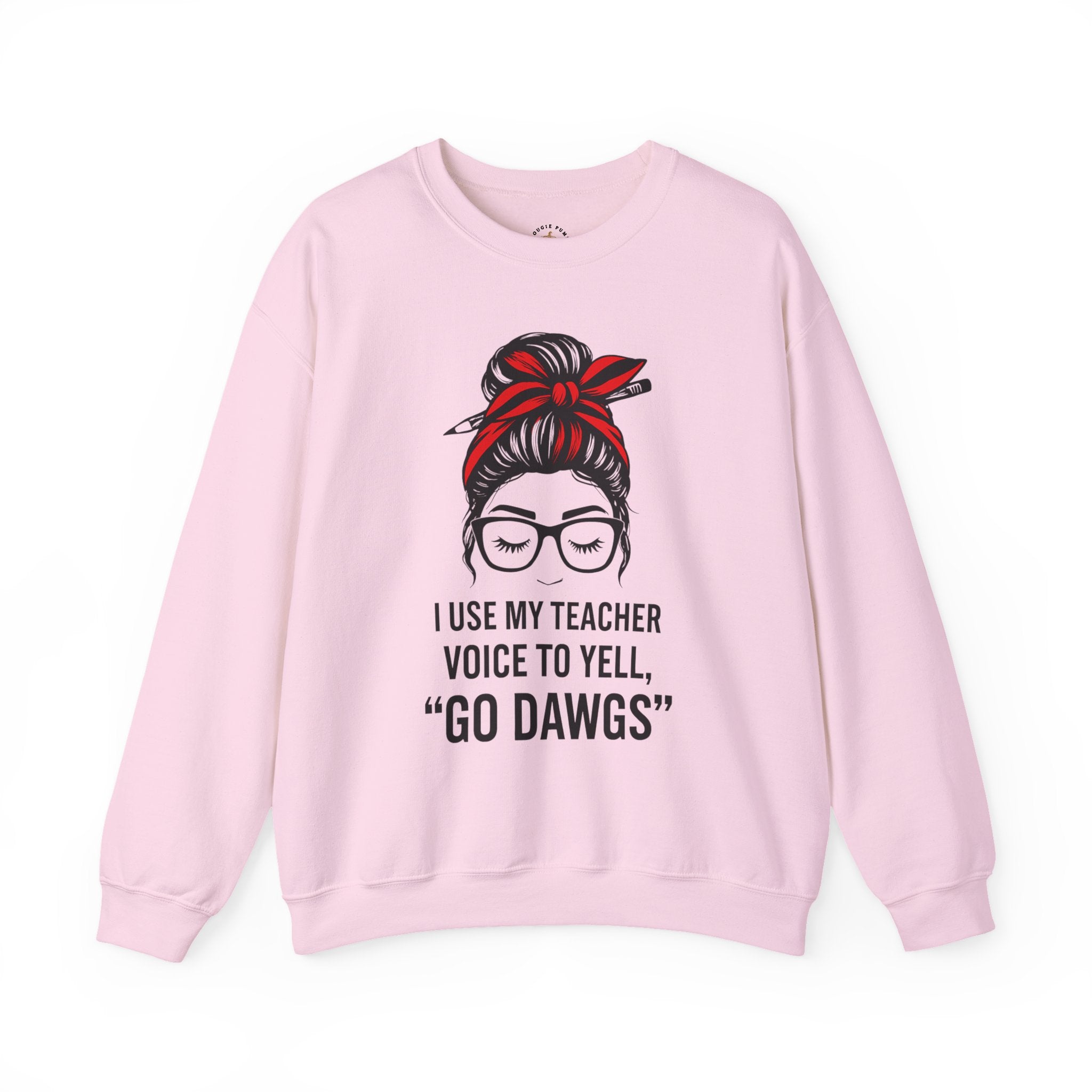 Teacher Voice Game Day Sweatshirt – Red & Black Spirit Crewneck | Funny Teacher Shirt | Bougie Pumpkin Boutique