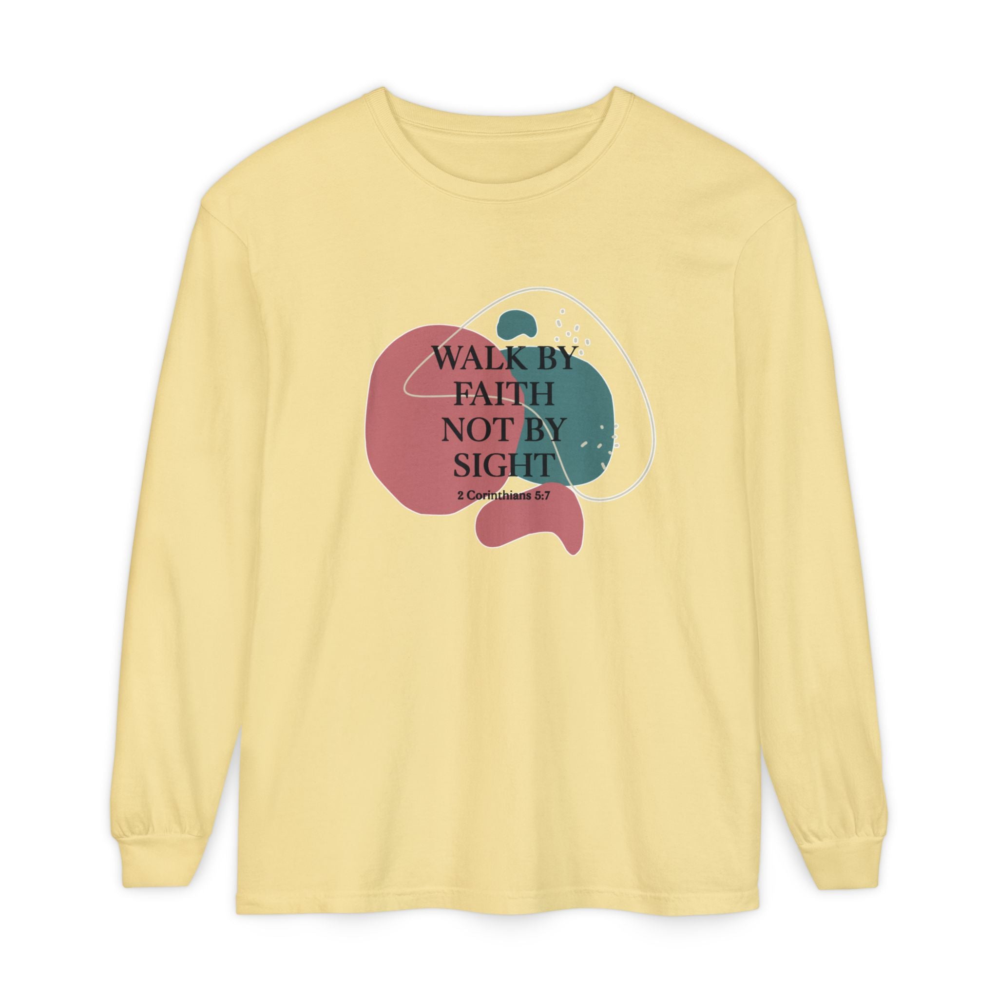 Faith-Inspired Long Sleeve T-Shirt, Comfort Wear, Inspirational Clothing, Gift for Believers, Spiritual Style, Everyday Tee