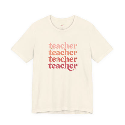 Teacher Vibes Unisex Jersey Tee - Perfect Gift for Educators, Teacher Appreciation, Classroom Style, Graduation Gift, Everyday Wear