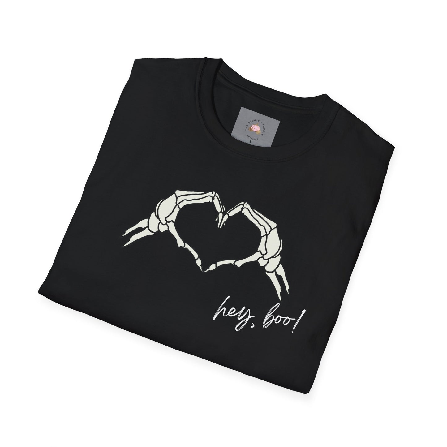 Halloween Skeleton Unisex T-Shirt - Hey Boo Flirty Design