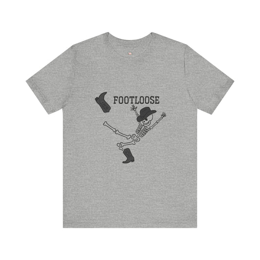Footloose Skeleton Tee, Fun Graphic Shirt, Halloween Costume Top, Dance Party Apparel, Unisex Halloween Shirt, Gift for Dancers