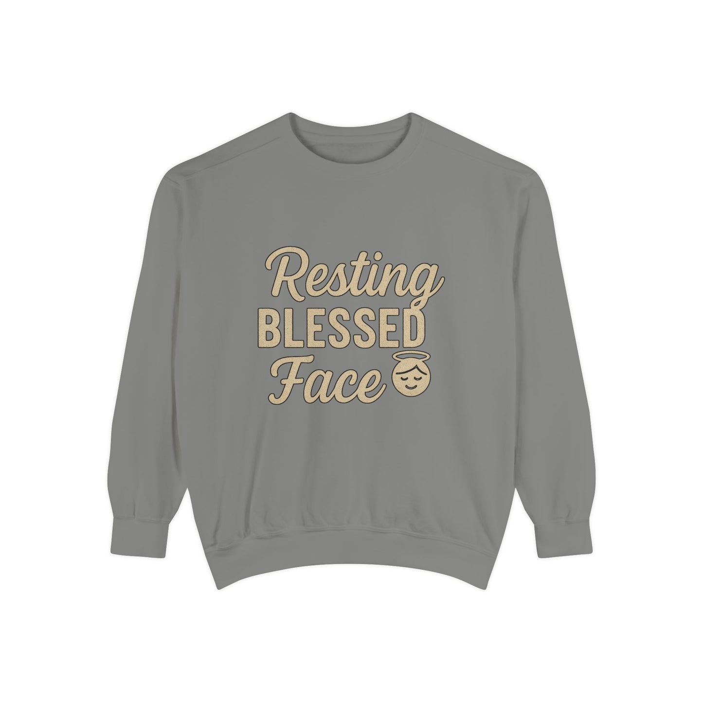 Resting Blessed Face Sweatshirt – Funny Christian Crewneck for Women - The Bougie Pumpkin Boutique