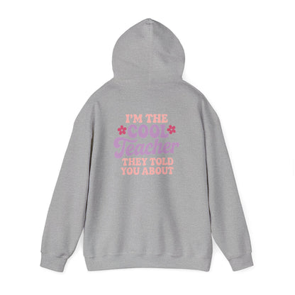 Cool Teacher Hooded Sweatshirt, Teacher Gift, Unisex Hoodie, Classroom Apparel, Back to School, Teacher Appreciation