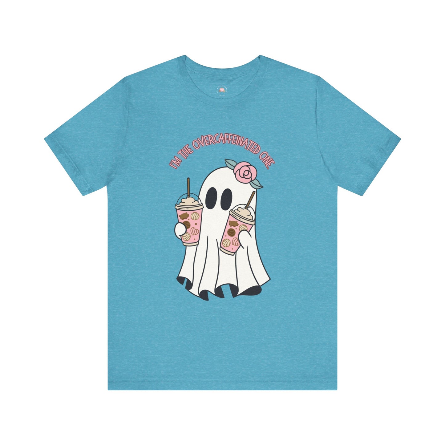 Playful Ghost Tee - Halloween Casual Wear, Unisex Short Sleeve T-Shirt, Funny Graphic Tee, Cute Gift for Halloween Lovers, Cool Ghost Design
