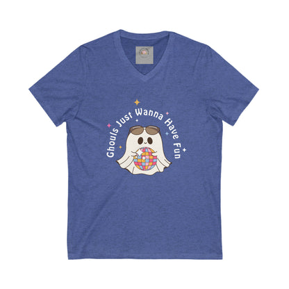 Unisex Jersey Short Sleeve V-Neck Tee
