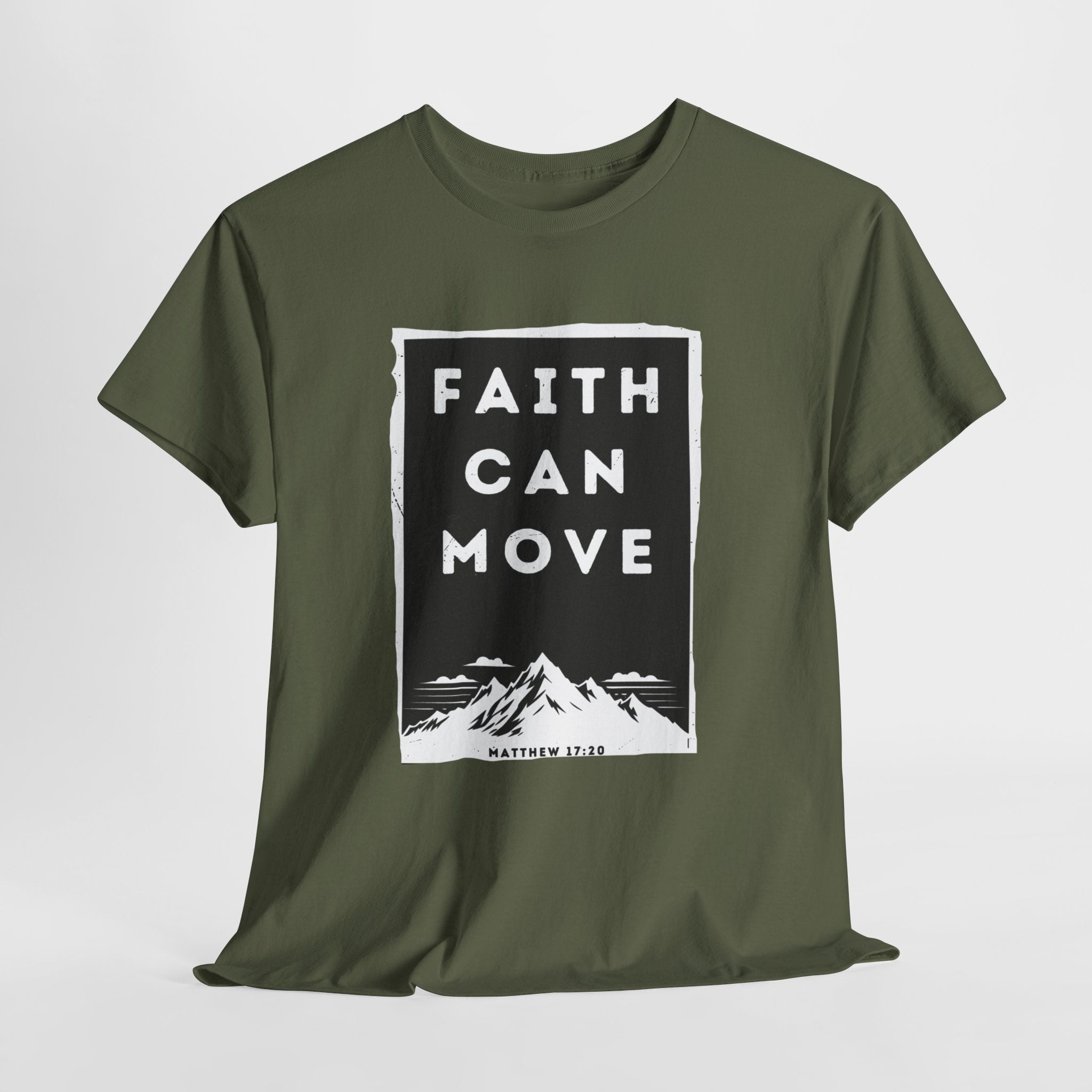 Faith Can Move Mountains Christian T-Shirt | Inspirational Graphic Tee for Women – The Bougie Pumpkin Boutique