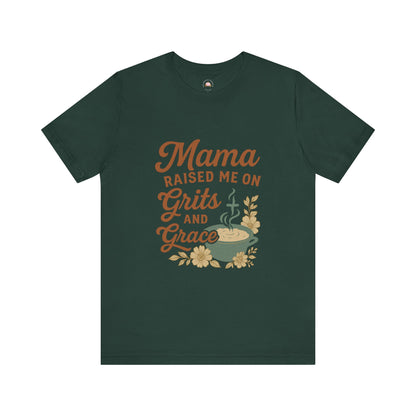 Mama Raised Me on Grits and Grace | Faith & Southern Mama Shirt – Bougie Pumpkin Boutique - The Bougie Pumpkin Boutique