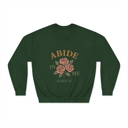 Abide in Me Sweatshirt | John 15 Scripture Crewneck | Faith & Fire Collection – The Bougie Pumpkin Boutique - The Bougie Pumpkin Boutique