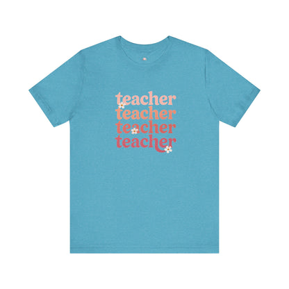 Teacher Vibes Unisex Jersey Tee - Perfect Gift for Educators, Teacher Appreciation, Classroom Style, Graduation Gift, Everyday Wear