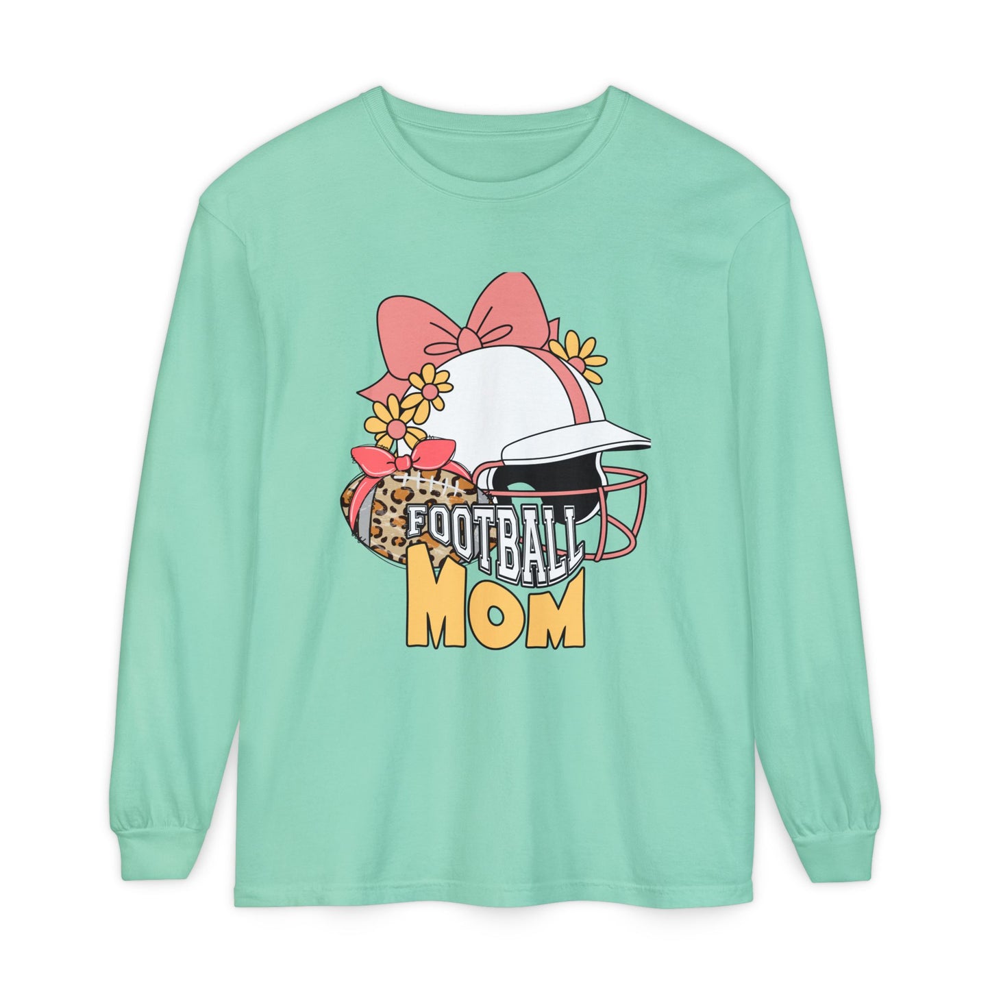 Football Mom Long Sleeve T-Shirt | Gift for Mothers, Sports Apparel, Casual Wear, Game Day Outfit, Fall Fashion