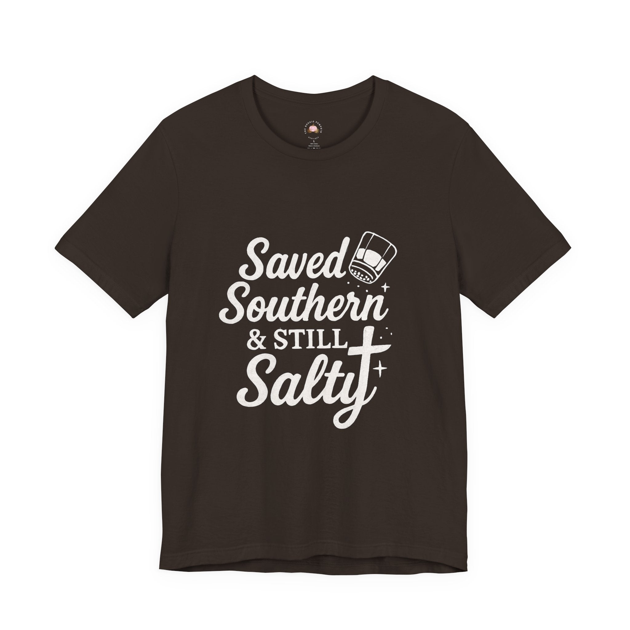Saved, Southern & Still Salty T-Shirt | Faith & Sass Graphic Tee – The Bougie Pumpkin Boutique