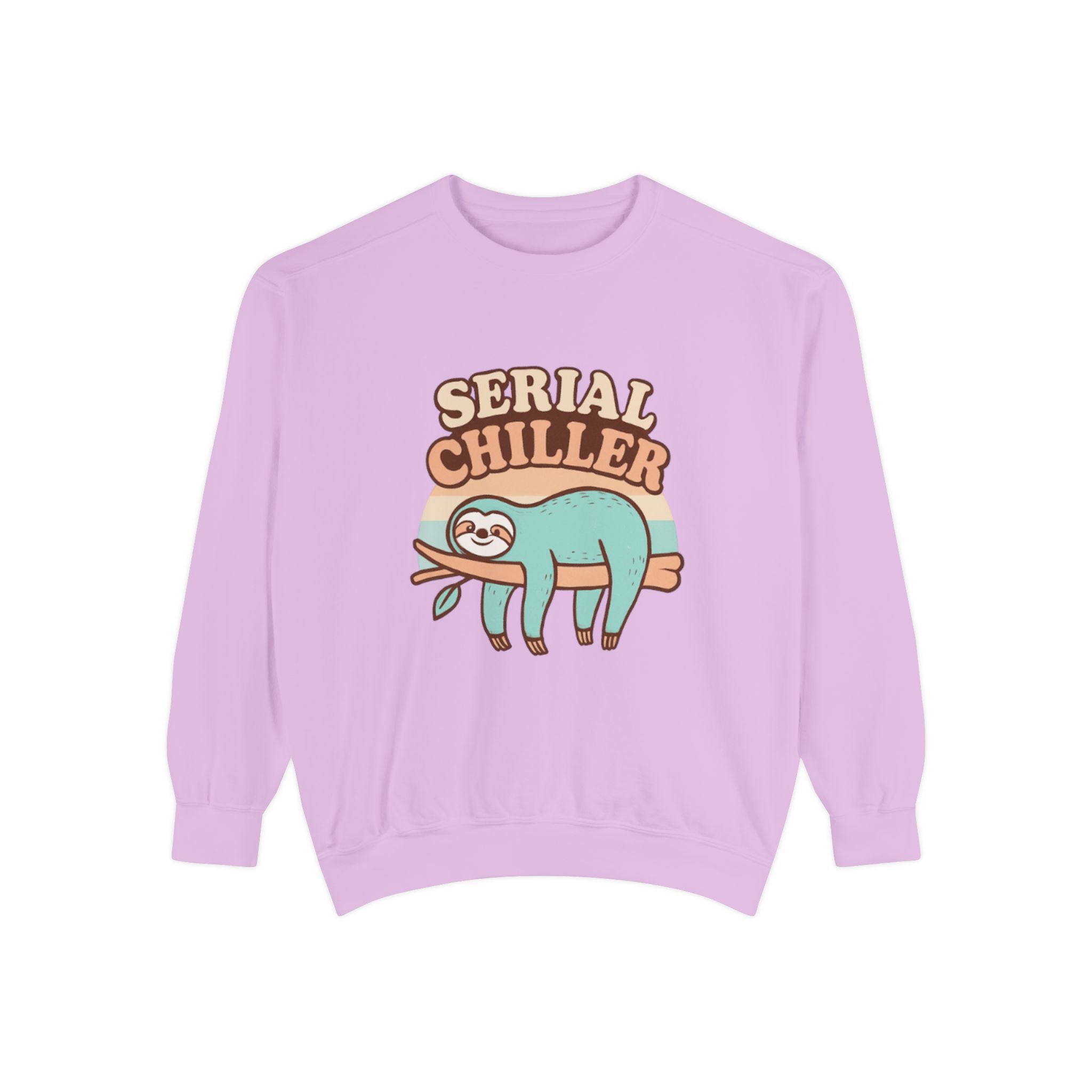 Serial Chiller Sweatshirt | Funny Sloth Graphic Crewneck for Lazy Days – Cozy Cute Apparel by The Bougie Pumpkin Boutique