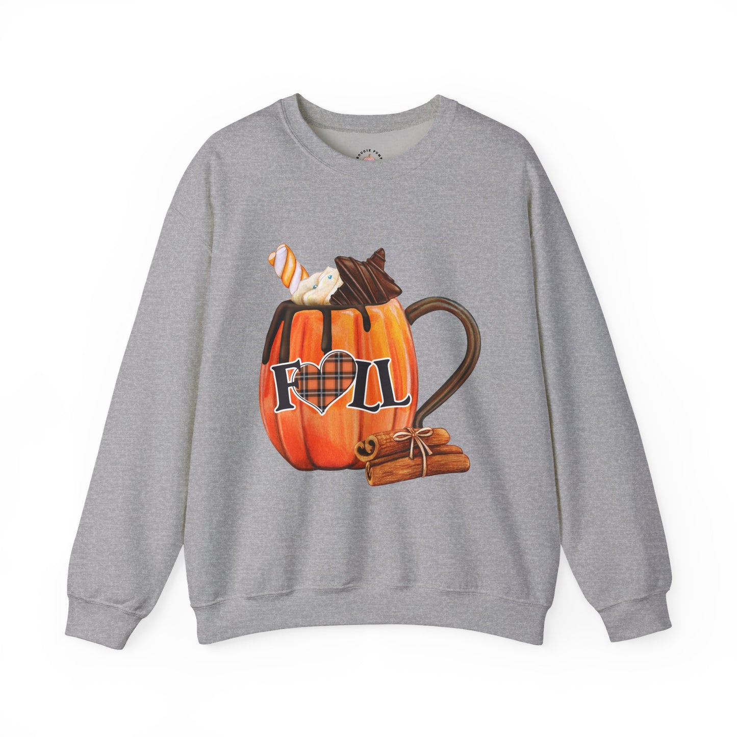Autumn Vibes Pumpkin Mug Sweatshirt, Cozy Fall Clothing, Unisex Crewneck, Holiday Gift, Pumpkin Lovers, Casual Comfortable Sweatshirt