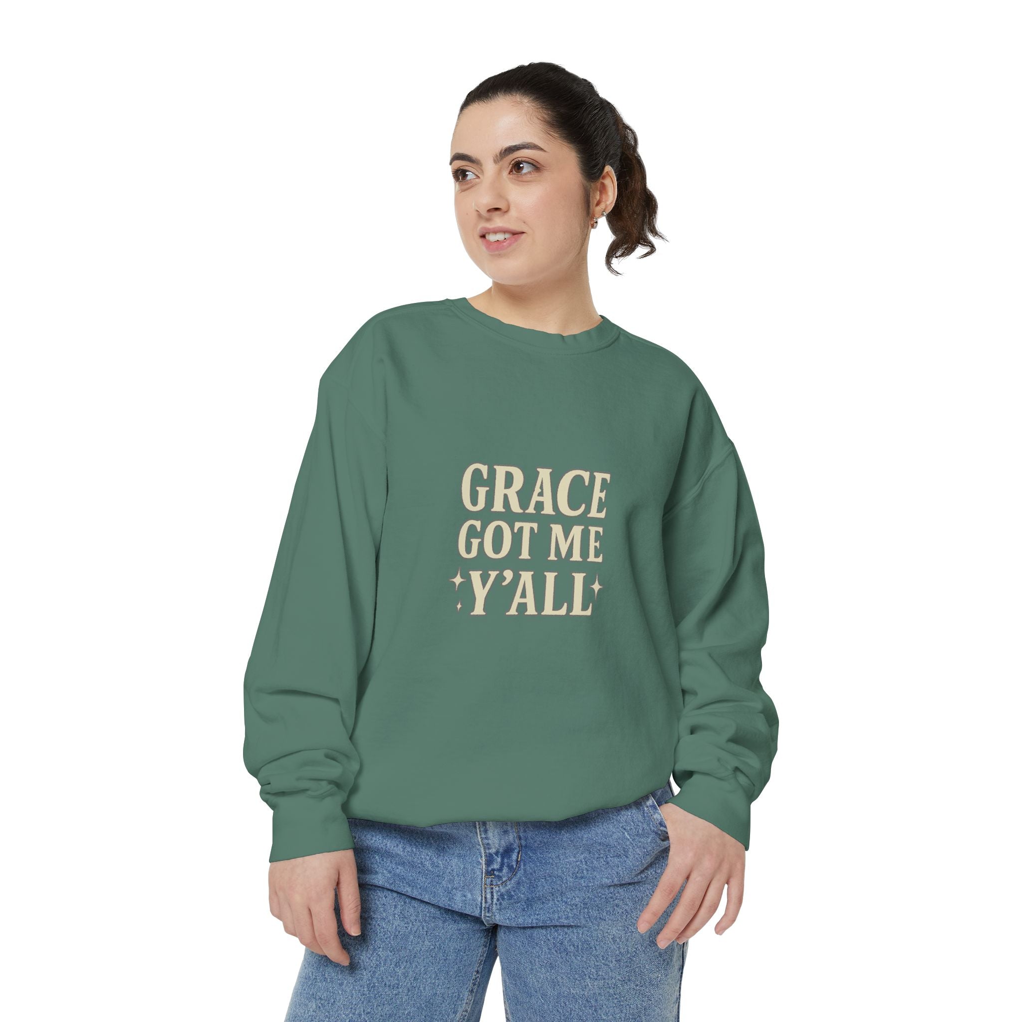 Grace Got Me Y’all Sweatshirt | Southern Christian Crewneck – The Bougie Pumpkin Boutique