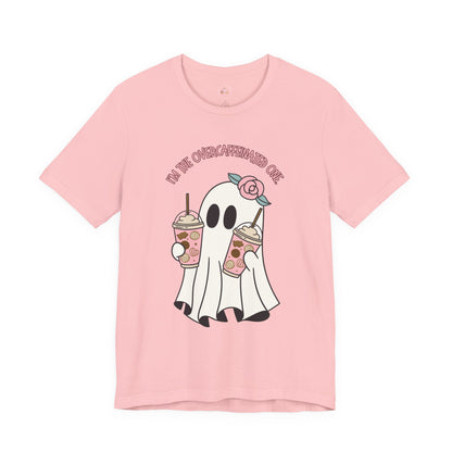 Playful Ghost Tee - Halloween Casual Wear, Unisex Short Sleeve T-Shirt, Funny Graphic Tee, Cute Gift for Halloween Lovers, Cool Ghost Design