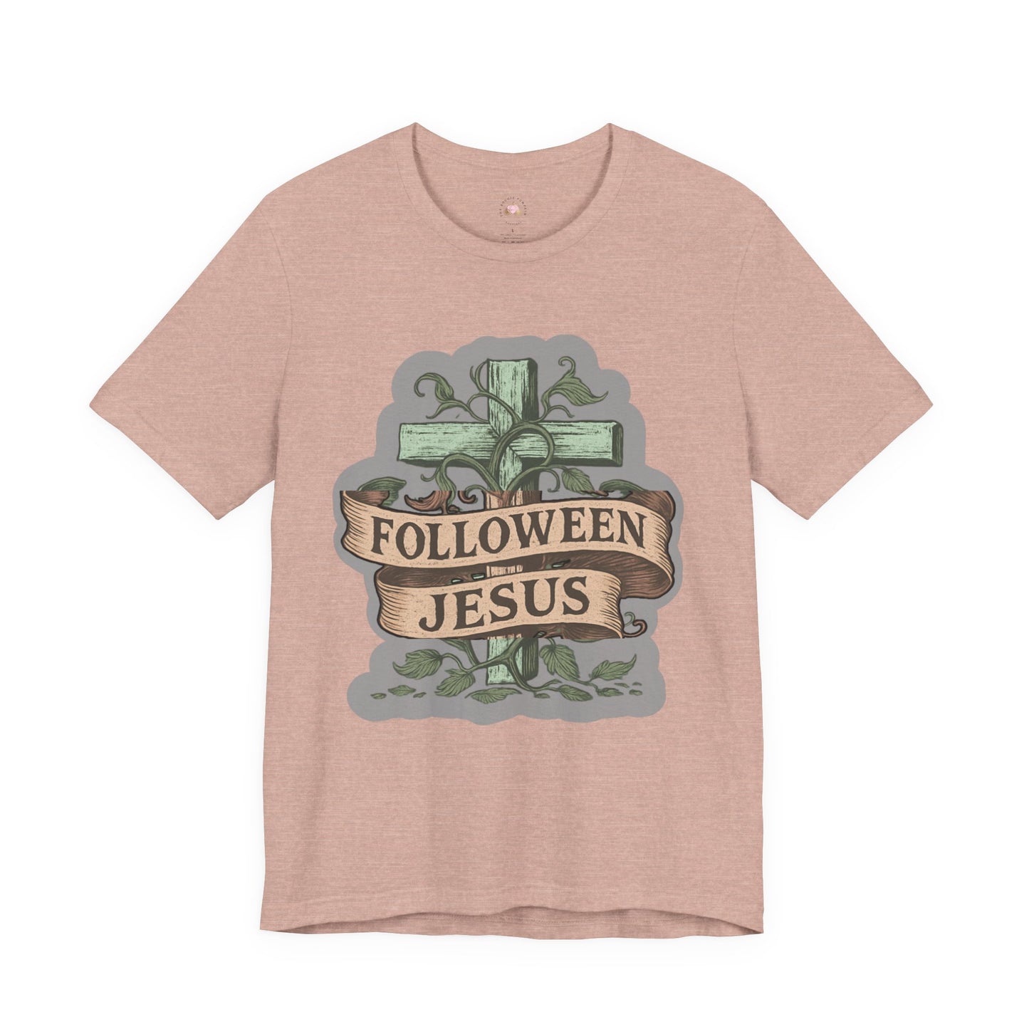 Halloween Faith Unisex Tee, Spiritual Shirt, Jesus Follow Shirt, Fall Apparel, Casual Halloween Outfit - The Bougie Pumpkin Boutique