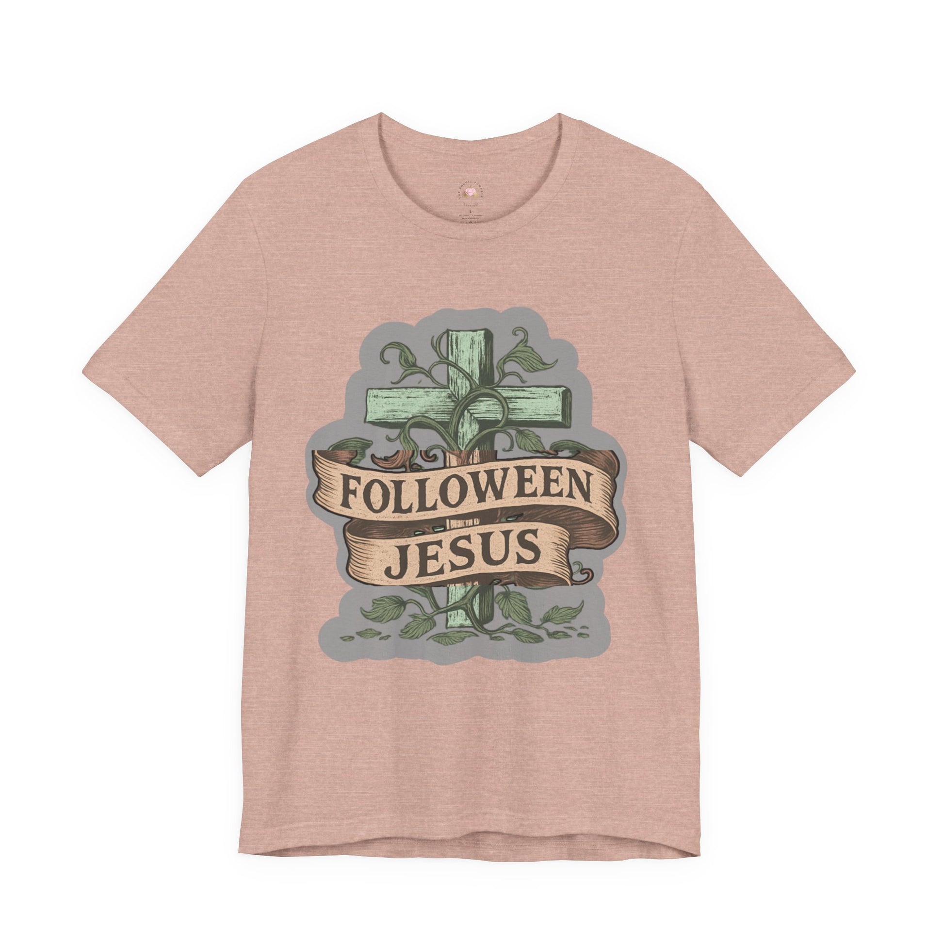 Halloween Faith Unisex Tee, Spiritual Shirt, Jesus Follow Shirt, Fall Apparel, Casual Halloween Outfit - The Bougie Pumpkin Boutique