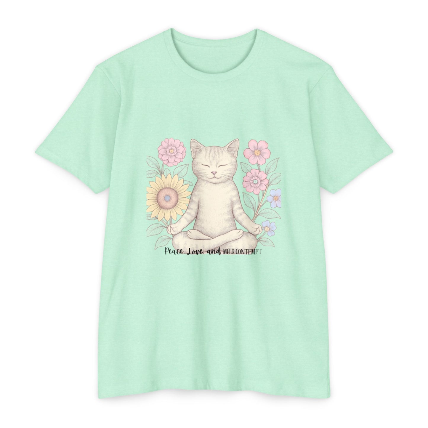 Zen Cat T-shirt - Funny and Snarky Cat Humor Design