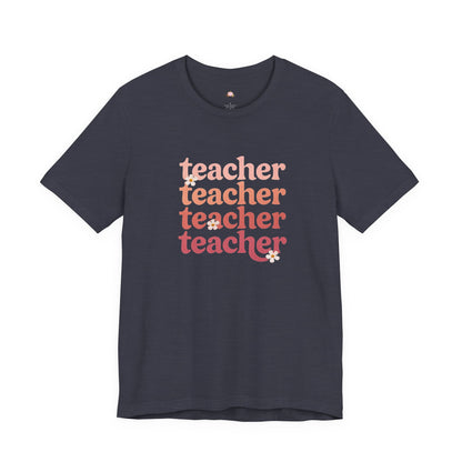 Teacher Vibes Unisex Jersey Tee - Perfect Gift for Educators, Teacher Appreciation, Classroom Style, Graduation Gift, Everyday Wear