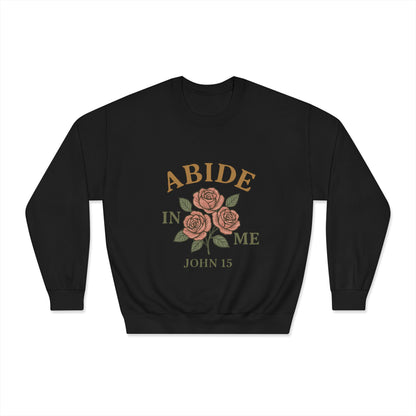 Abide in Me Sweatshirt | John 15 Scripture Crewneck | Faith & Fire Collection – The Bougie Pumpkin Boutique - The Bougie Pumpkin Boutique