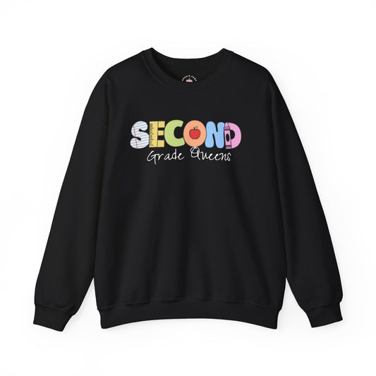 Second Grade Queens | Fun Classroom Gear, Teacher Gifts, Kids Apparel, Cozy Winter Wear, Back to School