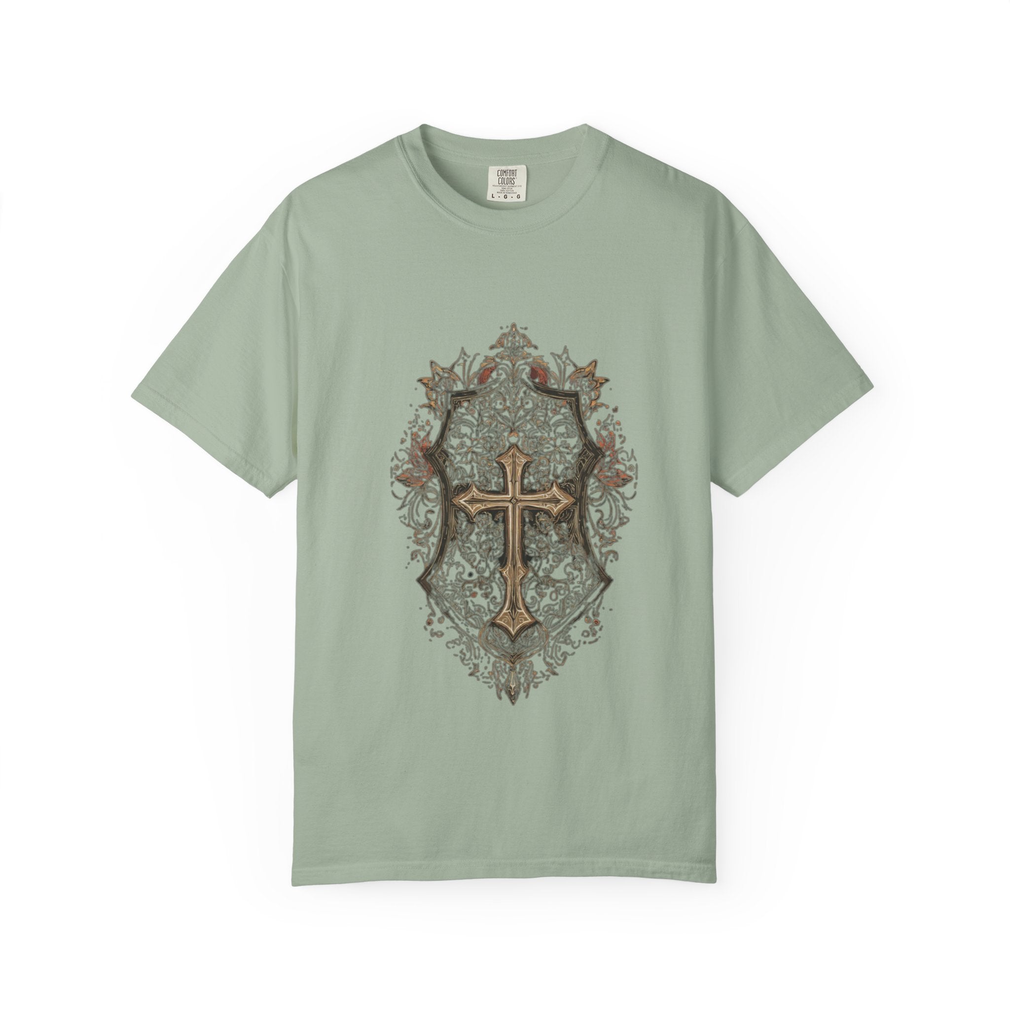 Religious Cross T-Shirt — Ornate Gothic Cross Graphic Tee