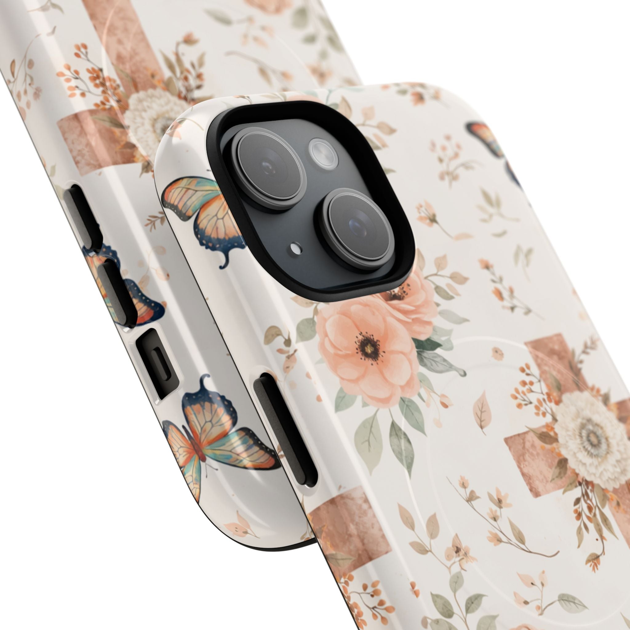 Floral Cross Phone Case — Tough Magnetic Christian iPhone Cover
