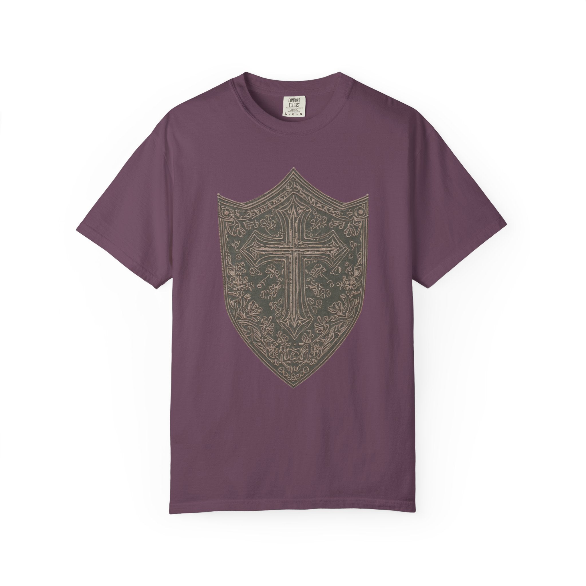 Christian Shield T-Shirt — Sword & Bible Faith Graphic Tee