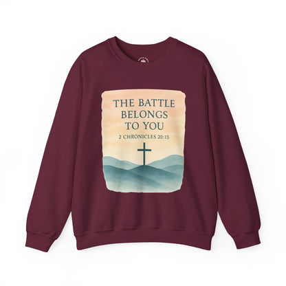The Battle Belongs to You Sweatshirt | Christian Faith Hoodie | 2 Chronicles 20:15 – The Bougie Pumpkin Boutique - The Bougie Pumpkin Boutique