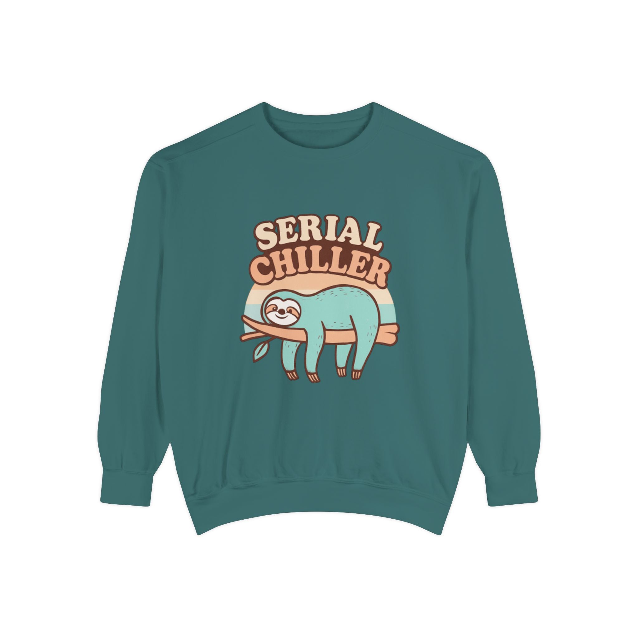 Serial Chiller Sweatshirt | Funny Sloth Graphic Crewneck for Lazy Days – Cozy Cute Apparel by The Bougie Pumpkin Boutique