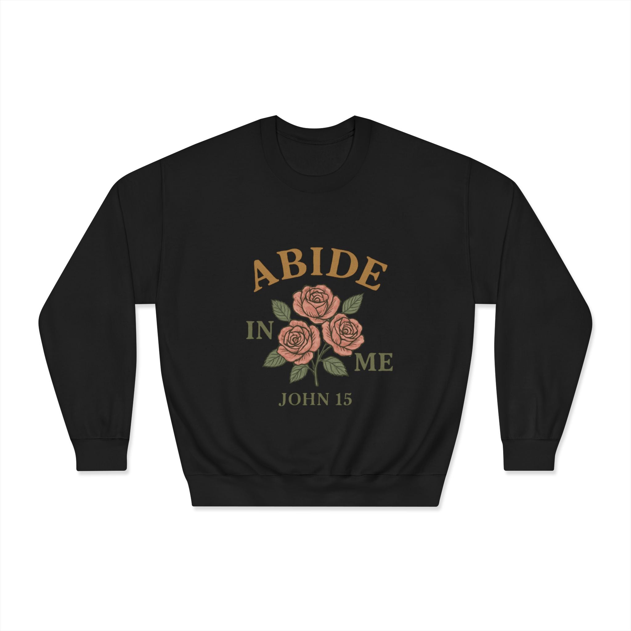 Abide in Me Sweatshirt | John 15 Scripture Crewneck | Faith & Fire Collection – The Bougie Pumpkin Boutique