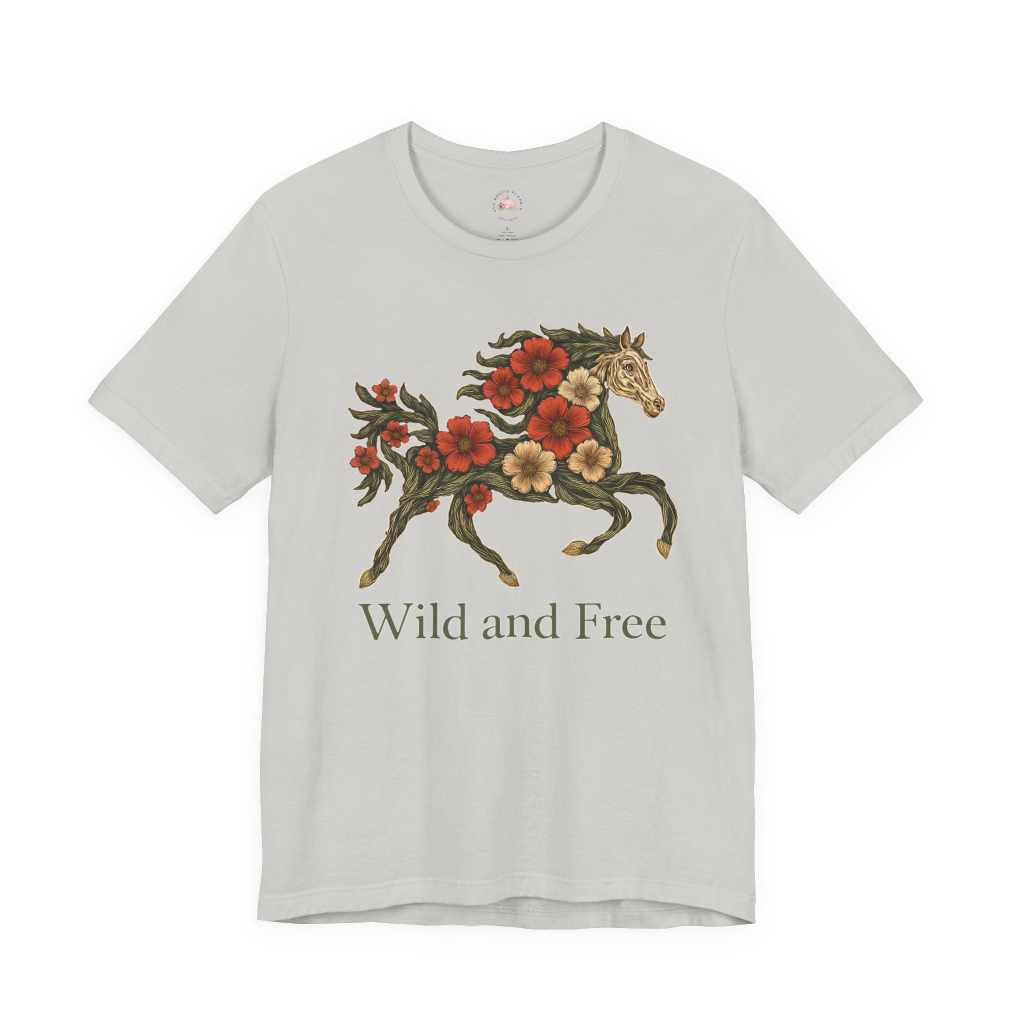 Wild and Free Floral Horse T-Shirt