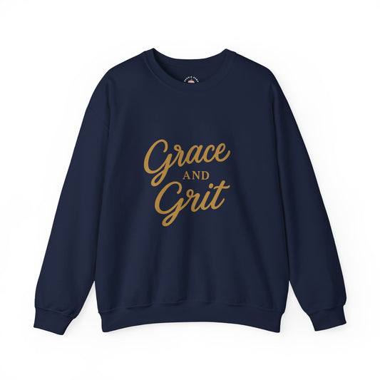 Grace and Grit Sweatshirt | Faith & Strength Christian Crewneck – Bougie Pumpkin Boutique - The Bougie Pumpkin Boutique