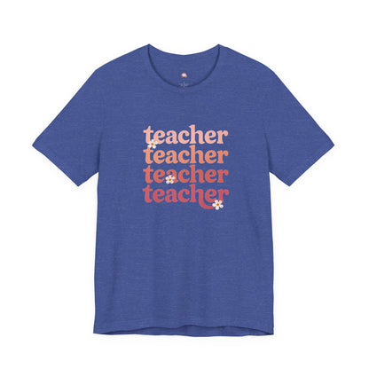 Teacher Vibes Unisex Jersey Tee - Perfect Gift for Educators, Teacher Appreciation, Classroom Style, Graduation Gift, Everyday Wear