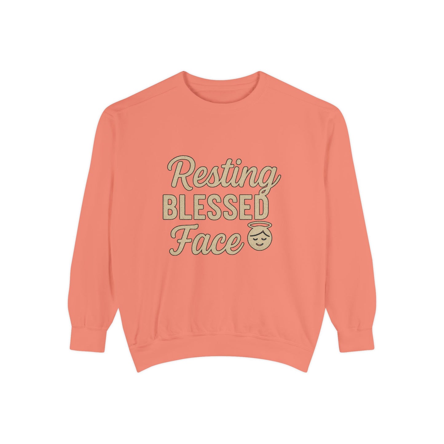 Resting Blessed Face Sweatshirt – Funny Christian Crewneck for Women - The Bougie Pumpkin Boutique