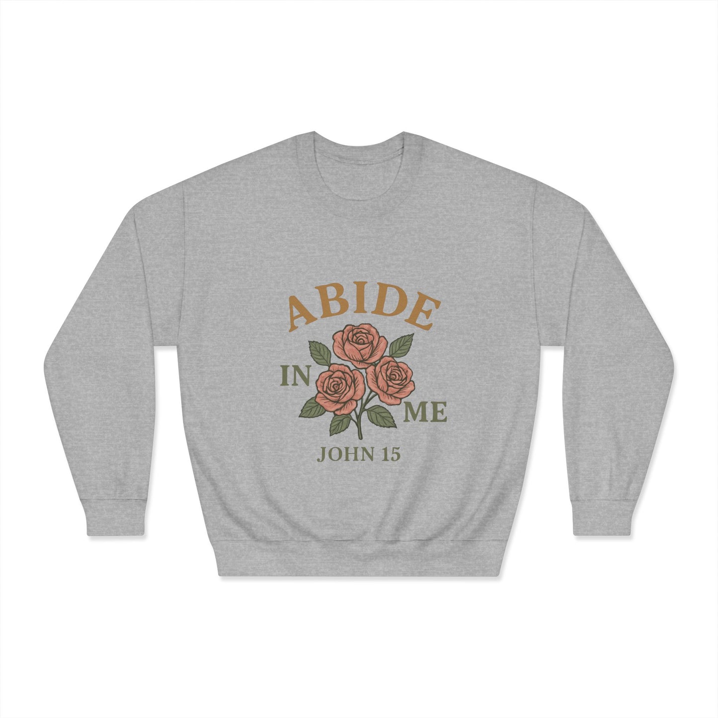 Abide in Me Sweatshirt | John 15 Scripture Crewneck | Faith & Fire Collection – The Bougie Pumpkin Boutique - The Bougie Pumpkin Boutique