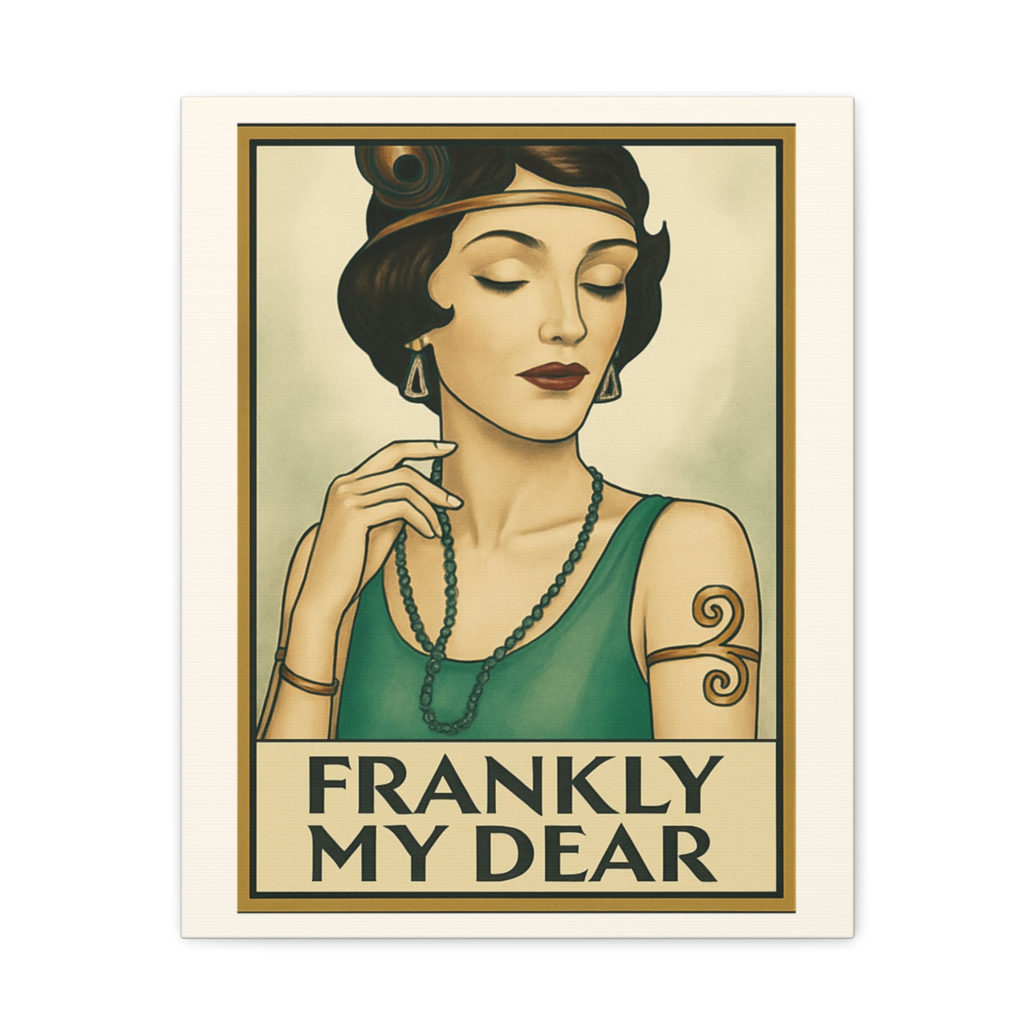 Frankly My Dear Retro Art Canvas