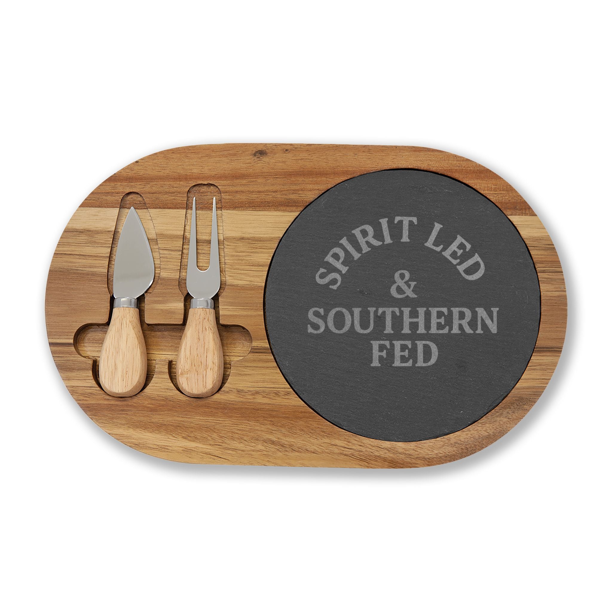 Personalized Charcuterie Board with Engraving | Spirit Led, Southern Fed | Custom Christian Gift