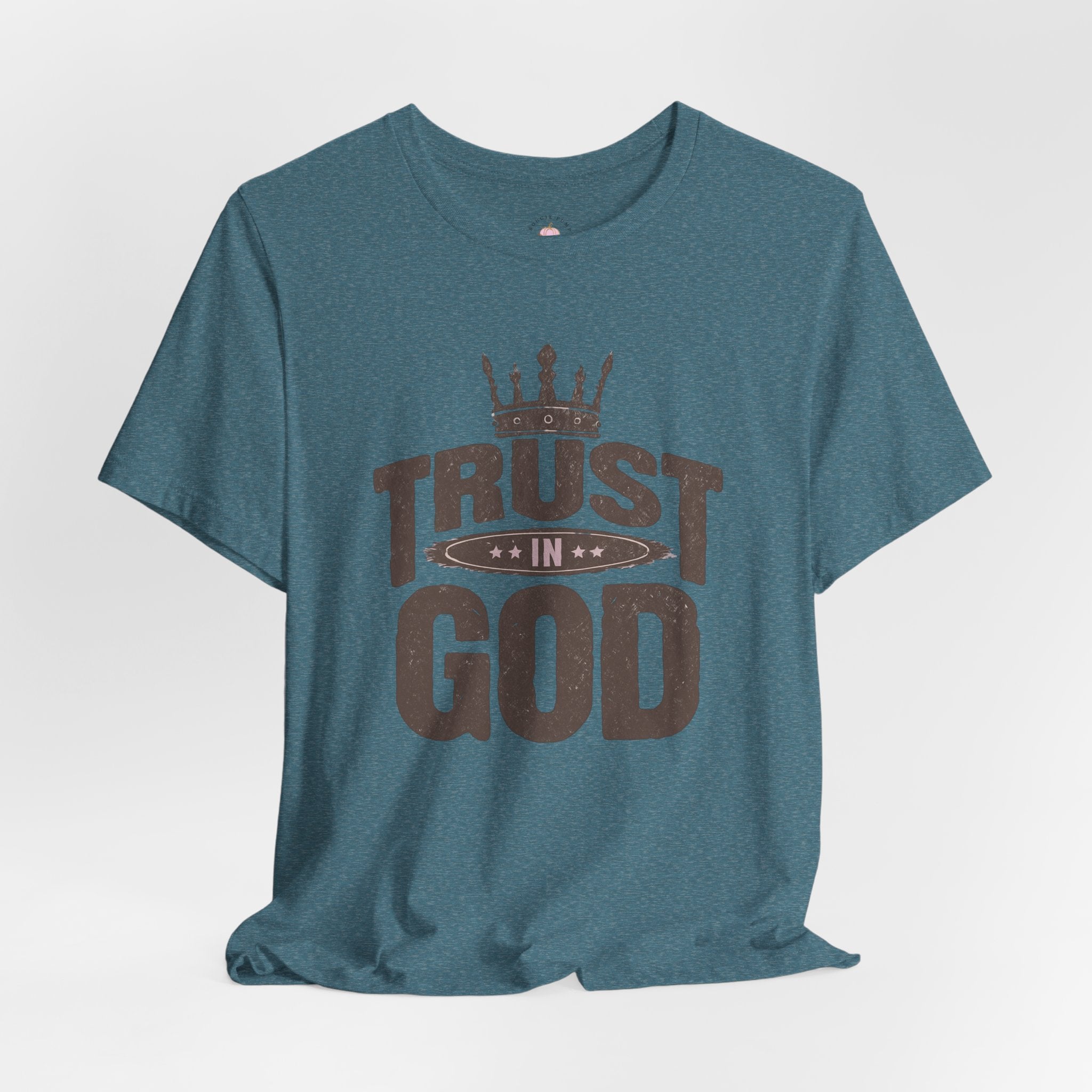 Trust in God T-Shirt — Christian Faith Tee with Crown Graphic