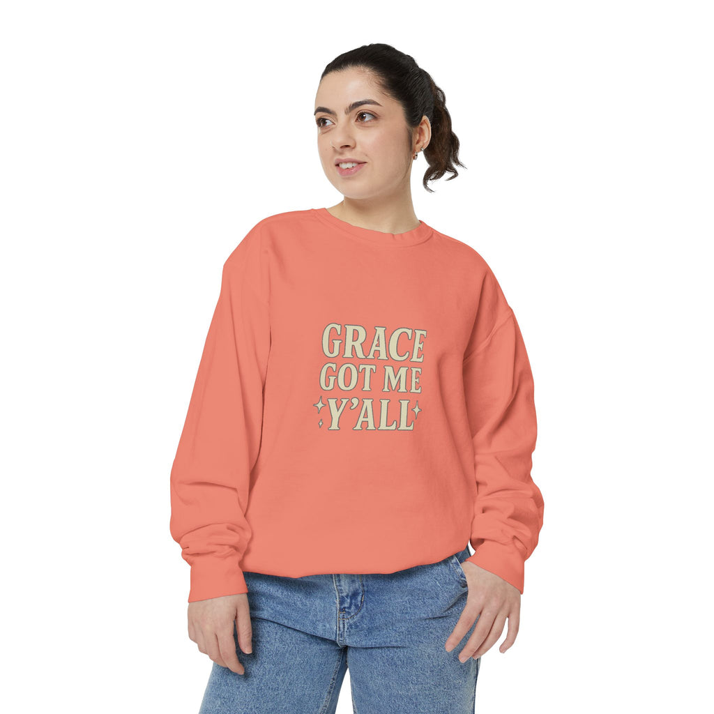 Grace Got Me Y’all Sweatshirt | Southern Christian Crewneck – The Bougie Pumpkin Boutique